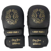 Black Deep Fear Boxing Gloves with Wrist Support