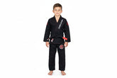 Novakik Kids BJJ GI with White Belt – Black Alpha Series 450 GSM Kimono Jiu Jitsu Uniform
