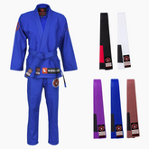 Novakik BJJ GI with Belt and Bag – Blue Alpha Series 450 GSM Kimono Jiu Jitsu Uniform
