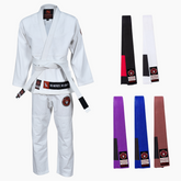 Novakik BJJ GI with Belt and Bag – White Alpha Series 450 GSM Kimono Jiu Jitsu Uniform