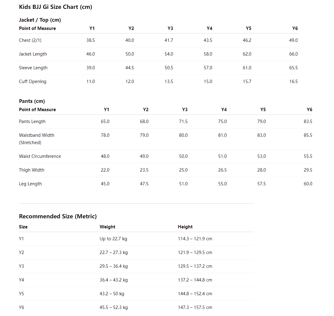 Kids Brazilian Jiu Jitsu Gi Uniform Set