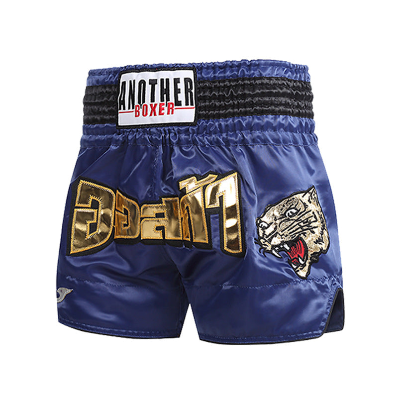 ANOTHER BOXER Thai Script Embroidered Kickboxing Shorts