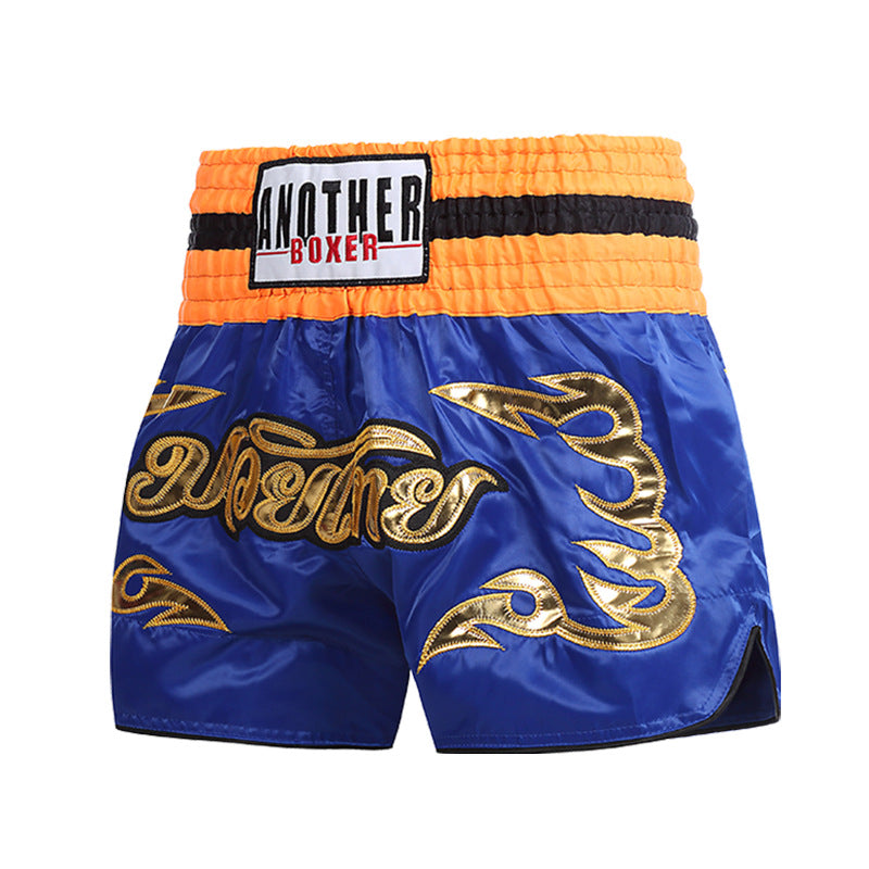 ANOTHER BOXER Thai Script Embroidered Kickboxing Shorts