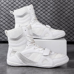 High-Top Boxing Shoes with Strap Support