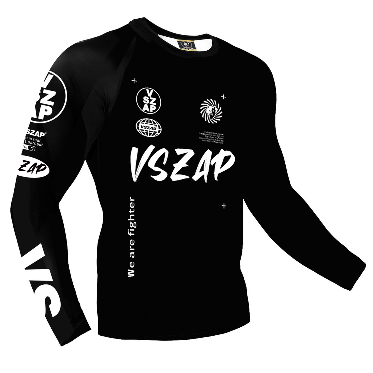 VSZAP Long Sleeve Rash Guard Compression Shirt