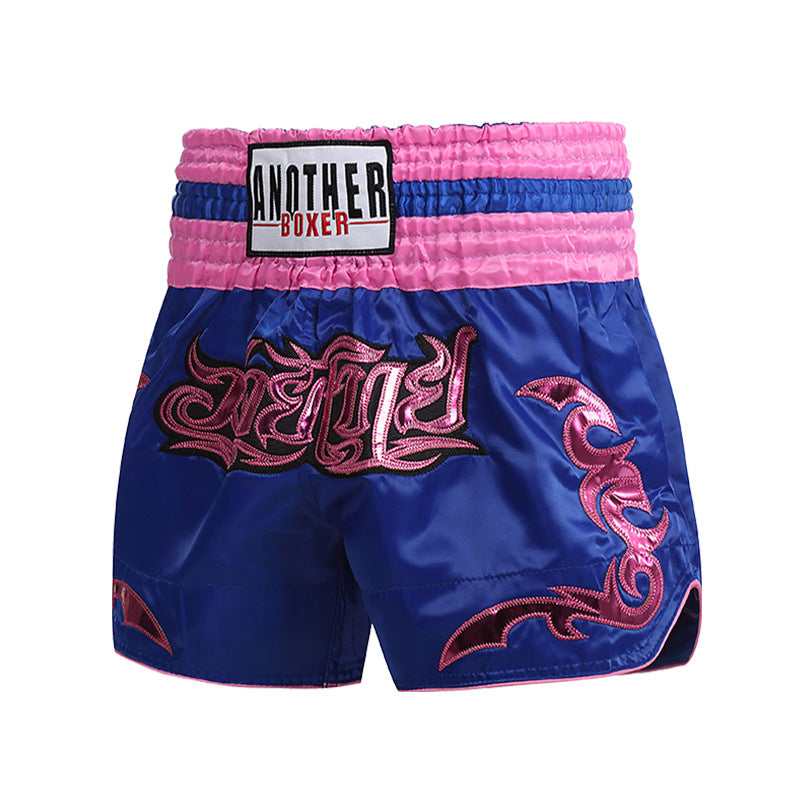 ANOTHER BOXER Thai Script Embroidered Kickboxing Shorts