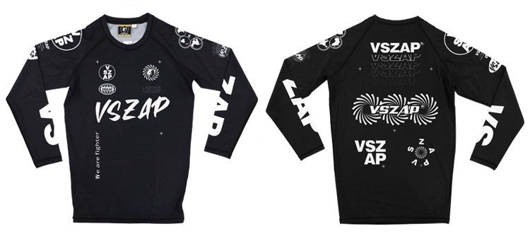 VSZAP Long Sleeve Rash Guard Compression Shirt