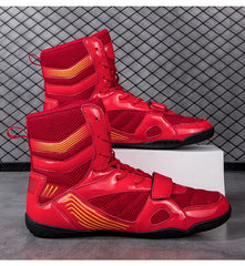 High-Top Boxing Shoes with Strap Support