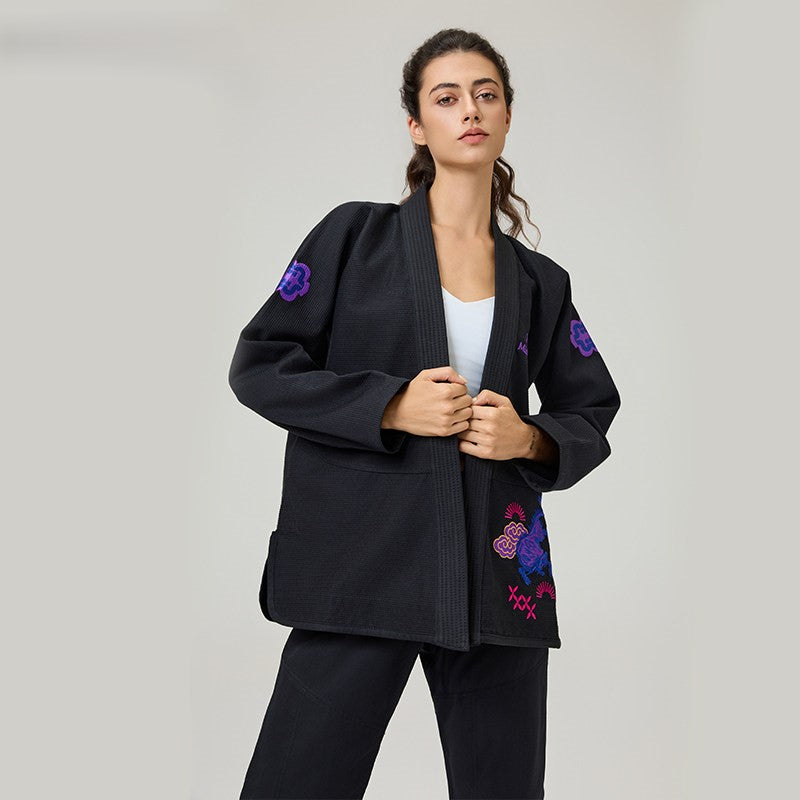 Women's BJJ Gi Set – Floral Embroidered Edition