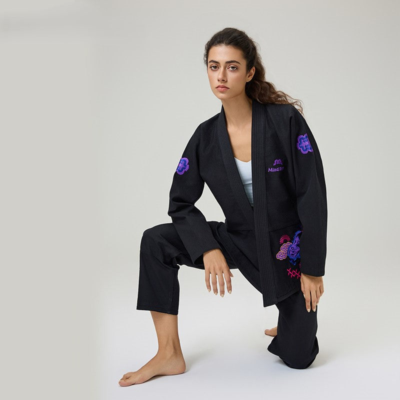 Women's BJJ Gi Set – Floral Embroidered Edition