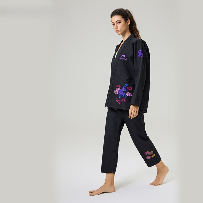 Women's BJJ Gi Set – Floral Embroidered Edition